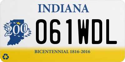 IN license plate 061WDL