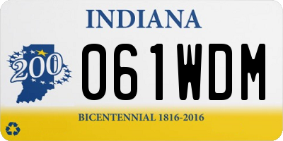 IN license plate 061WDM