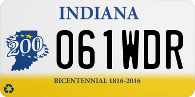 IN license plate 061WDR