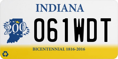 IN license plate 061WDT