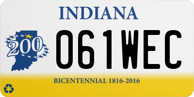 IN license plate 061WEC