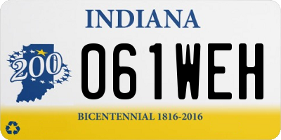 IN license plate 061WEH