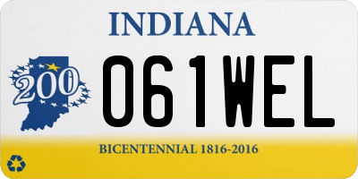 IN license plate 061WEL