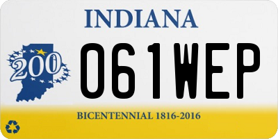 IN license plate 061WEP
