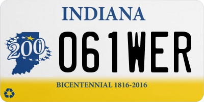 IN license plate 061WER