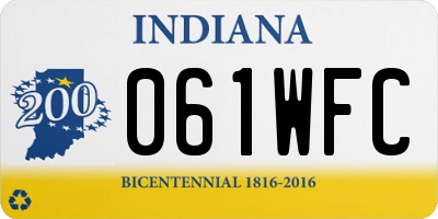 IN license plate 061WFC