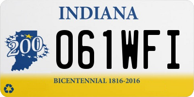 IN license plate 061WFI