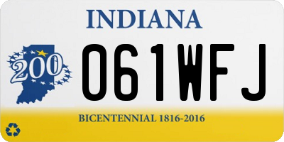 IN license plate 061WFJ