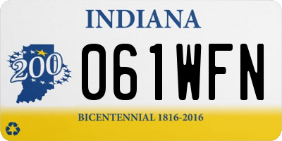 IN license plate 061WFN