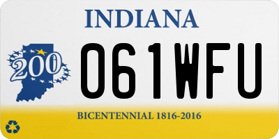 IN license plate 061WFU
