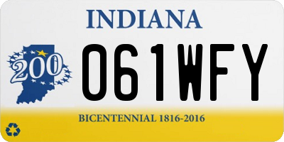 IN license plate 061WFY