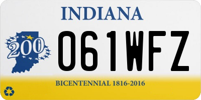 IN license plate 061WFZ