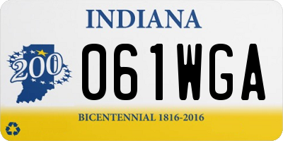IN license plate 061WGA