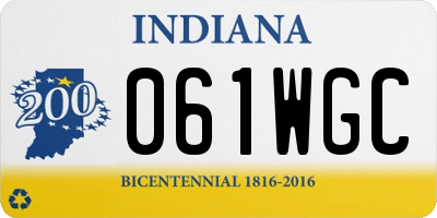 IN license plate 061WGC