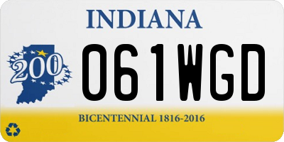 IN license plate 061WGD