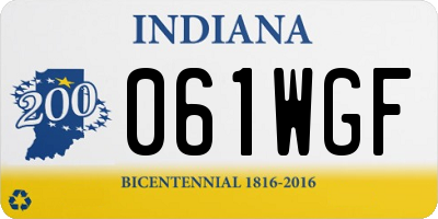 IN license plate 061WGF