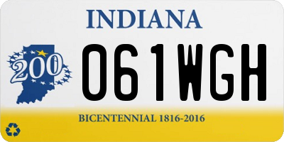 IN license plate 061WGH