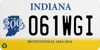 IN license plate 061WGI