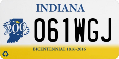 IN license plate 061WGJ