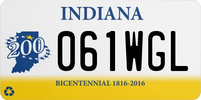 IN license plate 061WGL