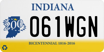 IN license plate 061WGN