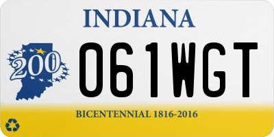 IN license plate 061WGT