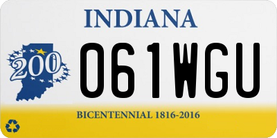 IN license plate 061WGU