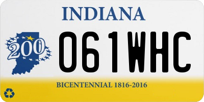 IN license plate 061WHC
