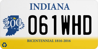 IN license plate 061WHD