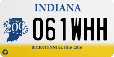 IN license plate 061WHH