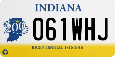 IN license plate 061WHJ