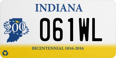 IN license plate 061WL