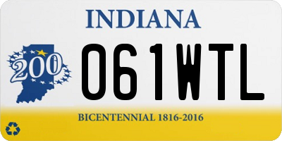IN license plate 061WTL