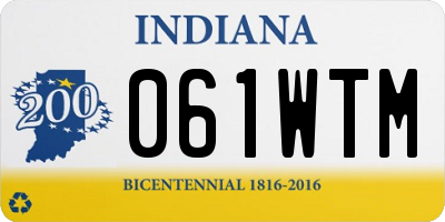 IN license plate 061WTM