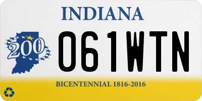 IN license plate 061WTN