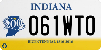 IN license plate 061WTO