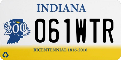 IN license plate 061WTR