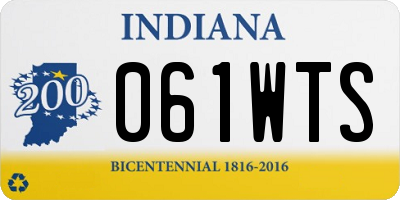 IN license plate 061WTS