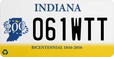 IN license plate 061WTT