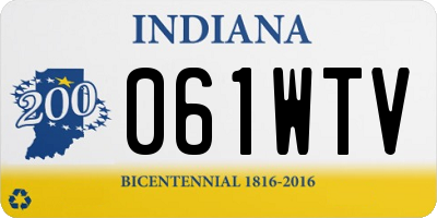 IN license plate 061WTV