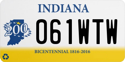 IN license plate 061WTW