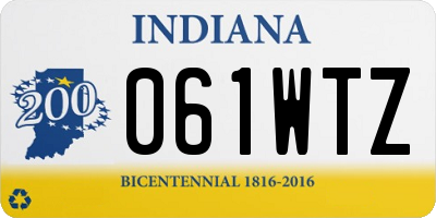 IN license plate 061WTZ