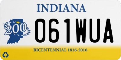 IN license plate 061WUA