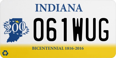 IN license plate 061WUG