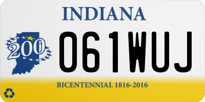 IN license plate 061WUJ
