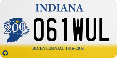 IN license plate 061WUL