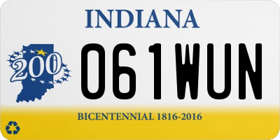IN license plate 061WUN