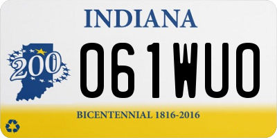 IN license plate 061WUO