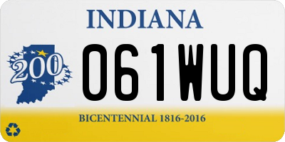 IN license plate 061WUQ