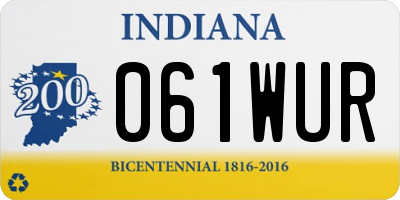 IN license plate 061WUR